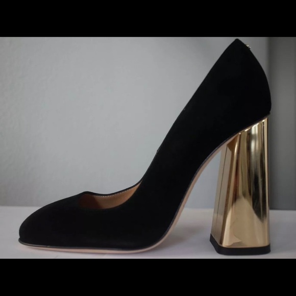 BRAND NEW DSQAURED2 black pumps with gold heels - Picture 1 of 7